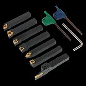 Sealey SM3025CS5 Indexable 8mm Lathe Turning Tool Set 7pc image