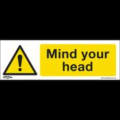 Sealey SS39V1 Warning Safety Sign - Mind Your Head - Self-Adhesive Vinyl image
