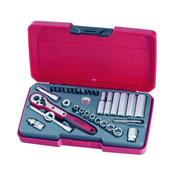 Teng T1435AF Socket Set of 35 A/F 1/4in Drive image