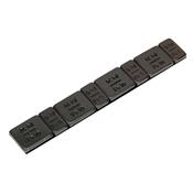 Sealey WWSA510PC Wheel Weight 5 &amp; 10g Adhesive Zinc Plated Plastic Coated Strip of 8 (4 x Each Weight) Pack of 100