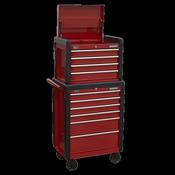 Sealey AP3410STACK Topchest 4 Drawer &amp; Rollcab 6 Drawer Combination image