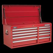 Sealey AP41110 Topchest 10 Drawer with Ball Bearing Slides Heavy-Duty - Red image