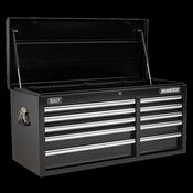 Sealey AP41110B Topchest 10 Drawer with Ball Bearing Slides Heavy-Duty - Black image