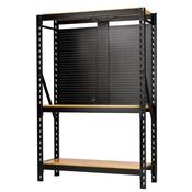 BUNKER 27795 17 Piece Modular 3 Tier Racking with Hardwood Shelving and Pegboards, 1500mm image