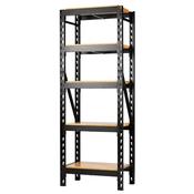 BUNKER 32446 22 Piece Modular 5 Tier Racking with Hardwood Shelving, 750mm image