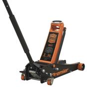 Sealey 3040AO Premier Low Profile Trolley Jack with Rocket Lift 3 Tonne - Orange image