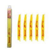 Starrett BT66-5 Wood Cutting Reciprocating Saw Blade 152mm (6") 6 TPI (5 Pcs) image