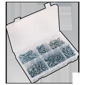 Sealey AB062STCS Self Tapping Screw Assortment DIN 7982 510pc Countersunk Pozi Zinc image