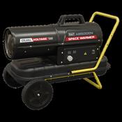 Sealey AB500DV Dual Voltage Kerosene/Diesel Space Warmer® Heater with Wheels 50,000Btu/hr