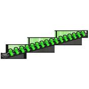 Sealey AK27053HV Premier Socket Retaining Rail with 16 Clips 3/8"Sq Drive - Hi-Vis Green image