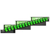 Sealey AK27054HV Premier Socket Retaining Rail with 16 Clips 1/2"Sq Drive - Hi-Vis Green image