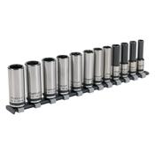 Sealey AK2744B Premier Black Deep Lock-On™ Socket Set 3/8"Sq Drive 12pc image