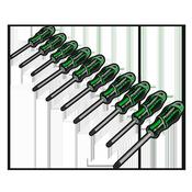 Sealey AK4324HV Screwdriver Set 10pc TRX-Star* GripMAX® - Hi-Vis Green image