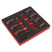 Sealey AK4371 Premier GripMAX® Stubby Screwdriver Set 17pc image