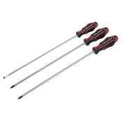 Sealey AK4372 Premier GripMAX® Extra-Long Screwdriver Set 3pc image