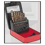 Sealey AK4701 HSS Cobalt Split Point Fully Ground Drill Bit Set 19pc Metric image