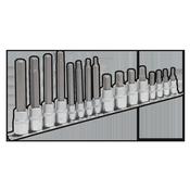 Sealey AK6219 Premier Hex Socket Bit Set 1/4" &amp; 3/8"Sq Drive 16pc image