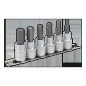 Sealey AK656 Hex Key Socket Bit Set 6pc 3/8"Sq Drive Metric image