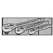 Sealey AK6672 Premier Pear-Head Ratchet Wrench Set with Flip Reverse 3pc image