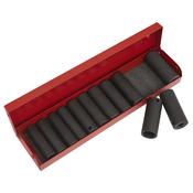 Sealey AK683 Premier Metric/Imperial Deep Impact Socket Set 3/8"Sq Drive 12pc image