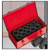 Sealey AK687 Premier Metric/Imperial Deep Impact Socket Set 3/4"Sq Drive 13pc image