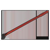Sealey AK730R Breaker Bar 600mm 1/2"Sq Drive Red image