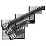 Sealey AK7692 Premier Black Wobble/Rigid Extension Bar Set 1/2"Sq Drive 3pc image
