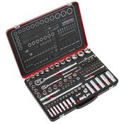 Sealey AK7926 Premier Platinum Socket Set 1/4" &amp; 1/2"Sq Drive 108pc image