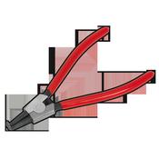 Sealey AK84561 Circlip Pliers External Bent Nose 230mm image