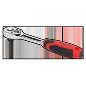 Sealey AK8946 Ratchet Wrench 1/4"Sq Drive Pear-Head Flip Reverse image