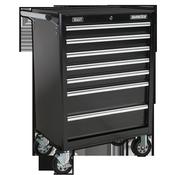 Sealey AP33479B Rollcab 7 Drawer with Ball Bearing Slides - Black