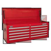 Sealey AP5210T Topchest 10 Drawer with Ball Bearing Slides - Red image