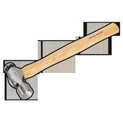 Sealey BPH32 Ball Pein Hammer 2lb Hickory Shaft image