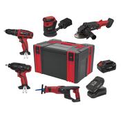 Sealey CP20VCOMBO2 SV20 Series 5 x 20V Cordless Tool Combo - 2 Batteries image