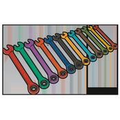 Sealey S01075 Ratchet Combination Spanner Set 12pc Multi-Coloured Metric image