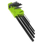 Sealey S01099 Siegen Imperial Extra-Long Ball-End Hex Key Set 9pc image