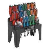 Sealey S01106 Hammer-Thru Screwdriver, Hex Key &amp; Bit Set 44pc image