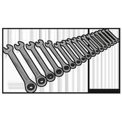 Sealey S01156 Combination Ratchet Spanner Set 17pc Metric image