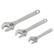 Sealey S0448 Adjustable Wrench Set 3pc 150, 200 &amp; 250mm image