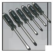 Sealey S0535 Screwdriver Set 6pc Hammer-Thru image