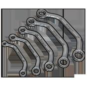 Sealey S0716 Obstruction Spanner Set 5pc Metric image