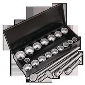 Sealey S0768 Socket Set 21pc 1"Sq Drive 6pt WallDrive® Metric image