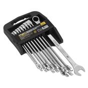 Sealey S0832 Combination Spanner Set 10pc Extra-Long Metric image