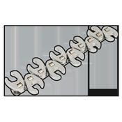 Sealey S0845 Crow's Foot Wrench Set 10pc Flare Nut 3/8"Sq Drive Metric image