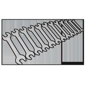 Sealey S0849 Double Open-End Spanner Set 12pc Metric image