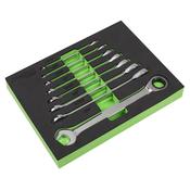 Sealey S0984 Siegen Imperial Combination Ratchet Spanner Set 8pc image