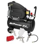 Sealey SAC2420APK 24L Direct Drive Air Compressor 2hp with 4pc Air Accessory Kit image