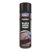 Sealey SCS028S Black Satin Paint 500ml image