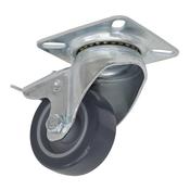 Sealey SCW250SPL Castor Wheel Swivel Plate with Total Lock Ã˜50mm image
