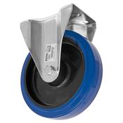 Sealey SCW3200FPEM Heavy-Duty Blue Elastic Rubber Fixed Castor Wheel Ã˜200mm - Trade image